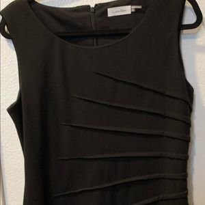 Calvin Klein Black Ruched sleeveless dress